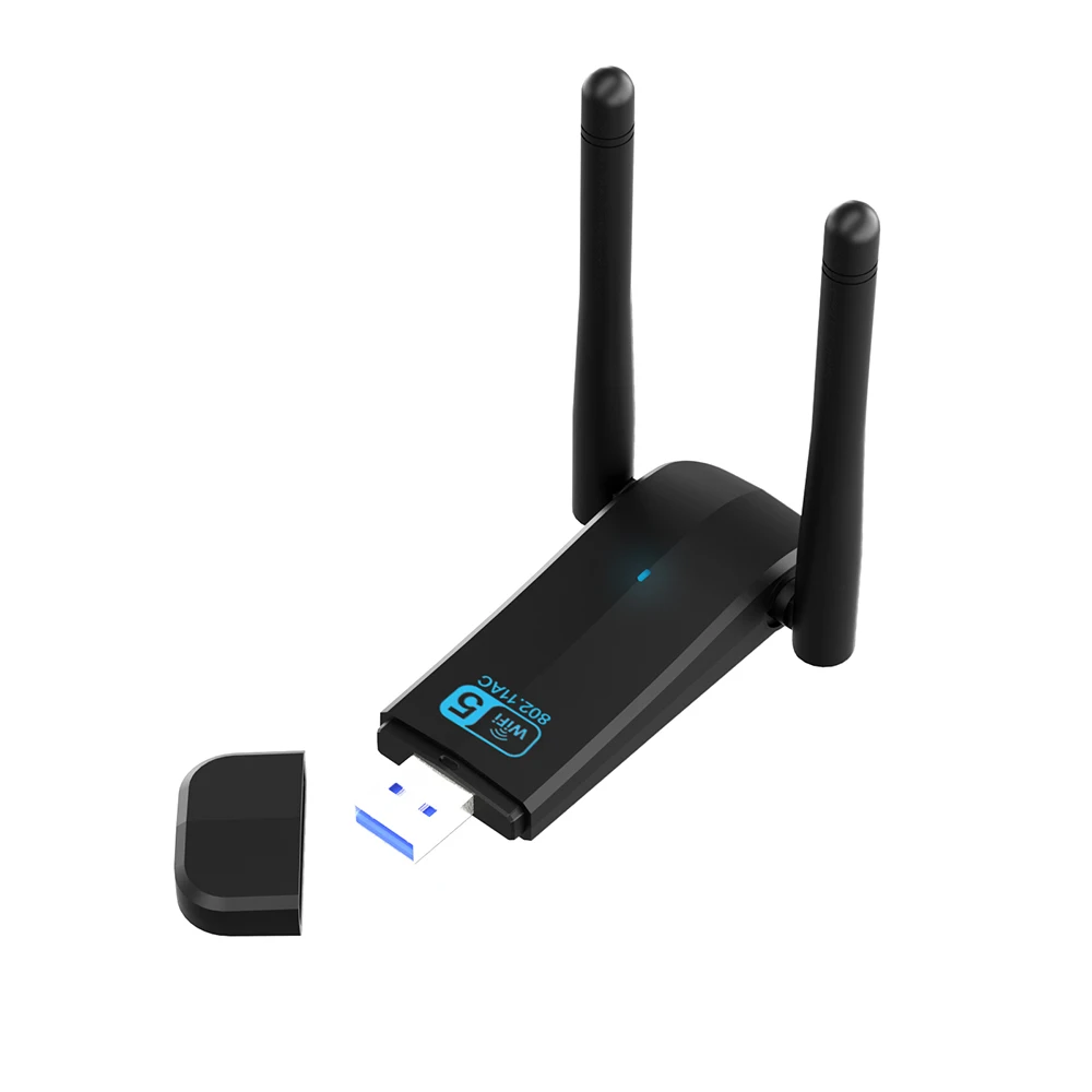 

Мини Wi-Fi AC1300 USB Wi-Fi адаптер двухдиапазонный 2,4G/5G 1300 Мбит/с Wi-Fi USB Сетевая карта беспроводной ключ приемник с антенной