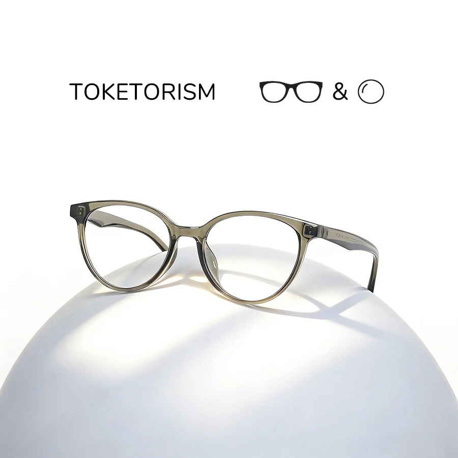 Фото Модные женские очки Toketorism с диоптриями, защита от УФ-излучения UV400, оптические линзы с диоптриями №1
