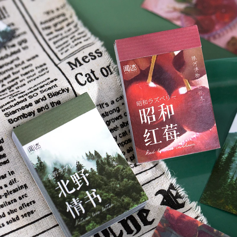 

50pcs Ins Natural Scenery Mini Book Stickers DIY Scrapbooking Collage Photo Album Junk Journal Aesthetic Decor Stationery