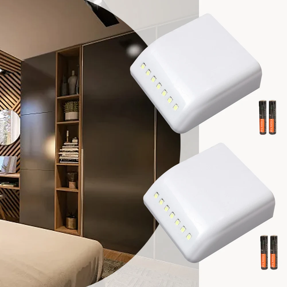 

2pcs Motion Sensor Night Light Sticky LED Induction Lamp Wall-Mounted Body Induction Lamp Home Bedroom Lighting Supplies