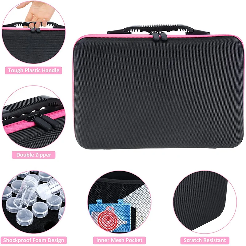 

Diamond paint makeup 5D Organizer Storage Box Accessory Tool Suitcase container bag six colors