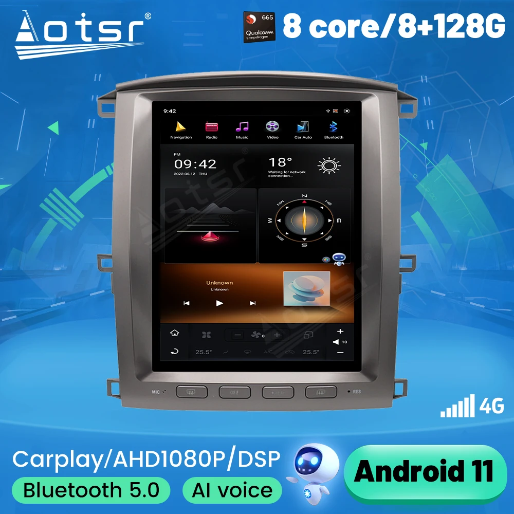 

G6 Tesla Screen For Lexus LX470 2002-2007 TOYOTA Land Cruiser LC100 Android Car Radio 2Din Stereo Receiver Autoradio Multimedia