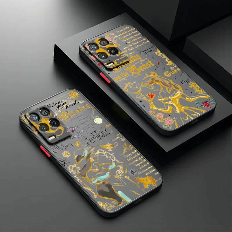 Милая аниме Принцесса Диснея для Realme Q3T Q3S Q5 GT Neo 3T 2 Narzo 50i 50A 20A 10A X50 X3 Pro матовая