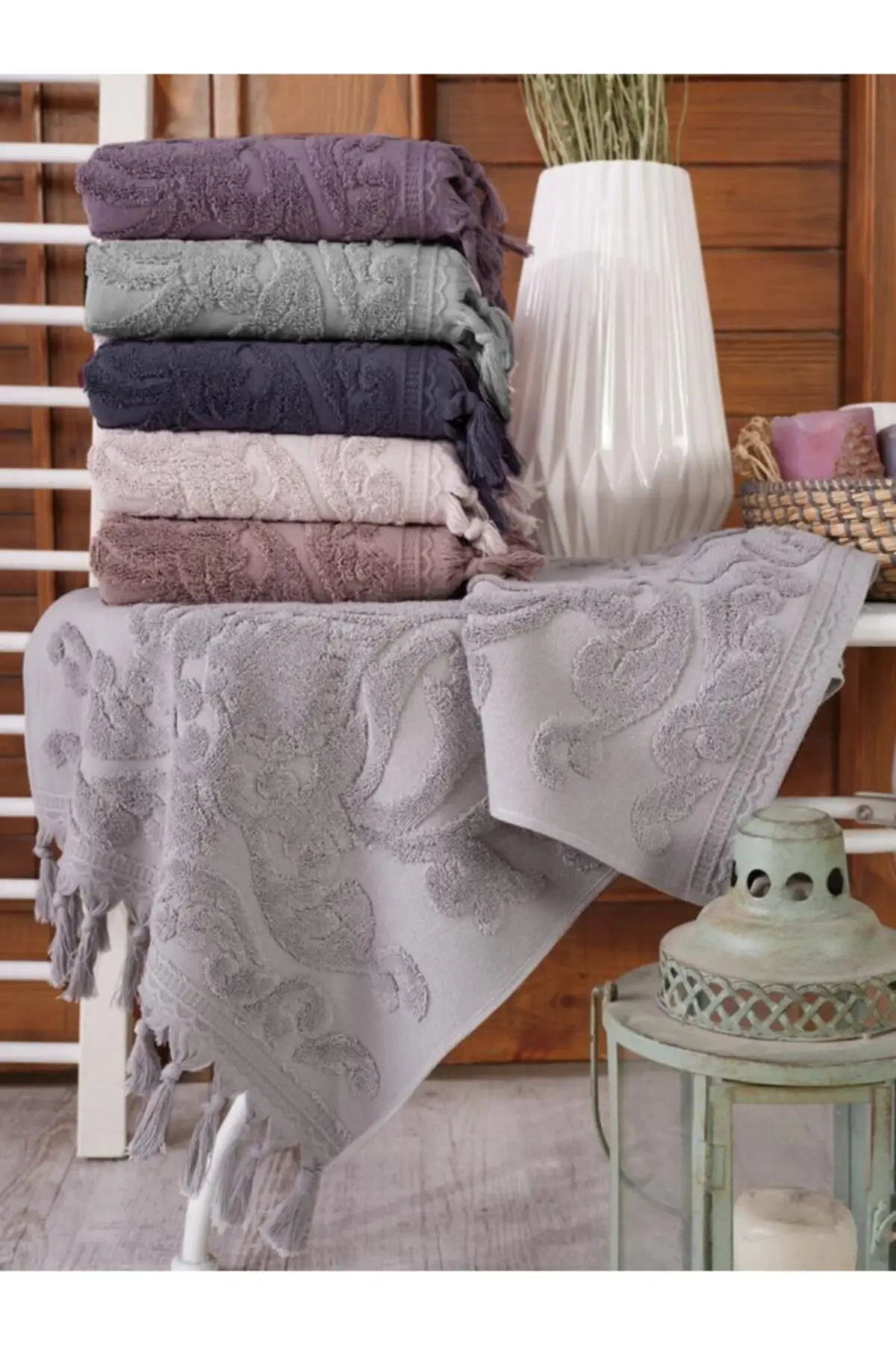 

Банное полотенце с бахромой 6 дюймов, 70x140