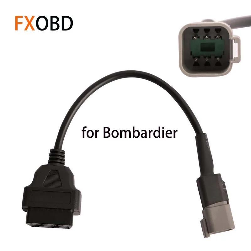 

6 Pin Male TO 16PIN Female OBD2 Diagnostic Adapter Cable 6PIN OBD Mortor Connector for Bombardier BRP MOTO ATV UTV Motorcycles