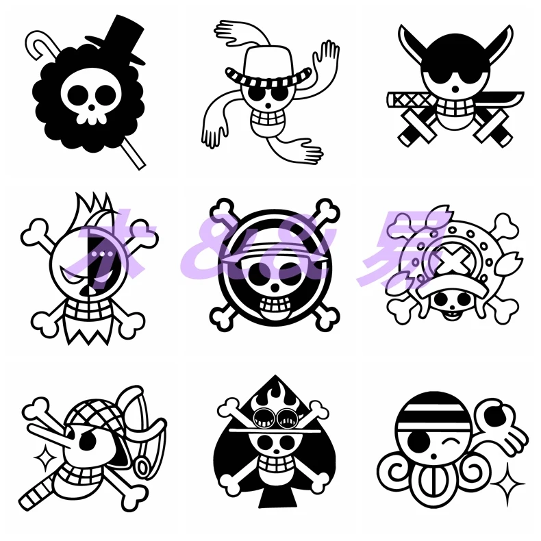 

Personality Picture One Piece Car Sticker for The Car Decoration Skull Vinyl Decal Stickers for Cars Decals Car Acessories PVC