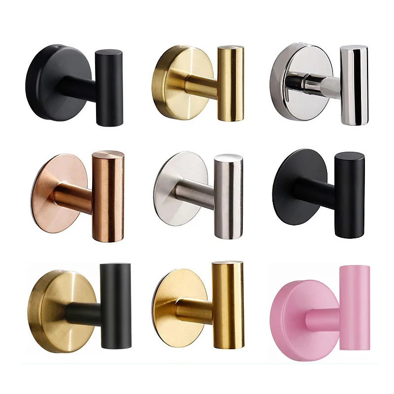 

Gold stainless steel single hook clothes and hats hook wall hook wall hanging bathroom metal clothes hook bathroom accessories