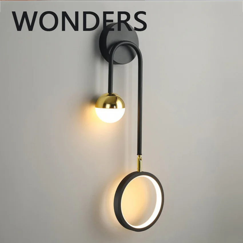 Nordic Wall Lamp LED Bedroom Bedside Wall Light Indoor Living room Aisle Stars Decor Lighting Creative Home Decors Sconces бра