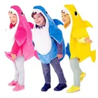 Детский костюм акулы для косплея, комбинезон, милый праздничный Детский костюм на день рождения, подарок для ребенка на Хэллоуин для малыша