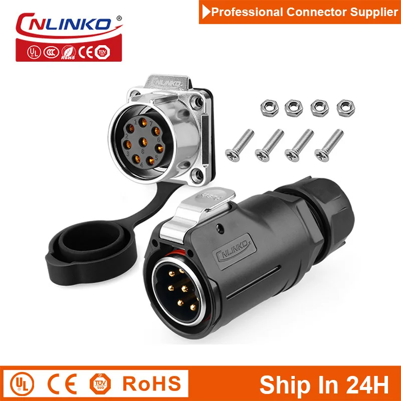 Cnlinko LP28 8-контактный авиационный M28 IP67 водонепроницаемый разъем электропитания, штепсельная Вилка для транспортного средства, солнечной панели, тракторной промышленности