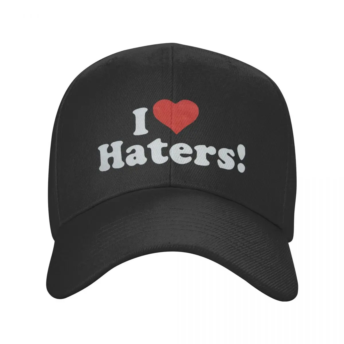 

Модная бейсболка I Love Haters для женщин и мужчин, регулируемая бейсболка со смешным девизом