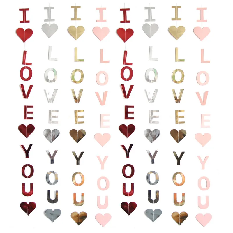 Романтическая гирлянда в виде красного сердца 110 см | Дом и сад