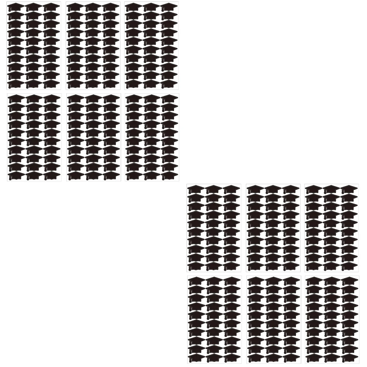 

12 Sheets Doctorial Hat Stickers Label Graduation Sealing Labels Sweets Gift Supply Copper Plate DIY Student