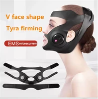 2022 hot selling microcurrent v face shape lifting machine double chin lift strap ems face slimming massager belt wrinkle remove