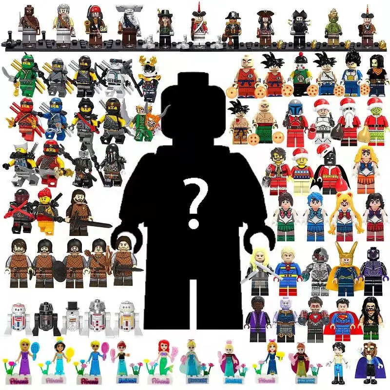 

Random MiniFigures No Repeat City Family Soldier Worker Ninja Hero Building Blocks Bricks Anime Toys For Kids Christmas Gifts