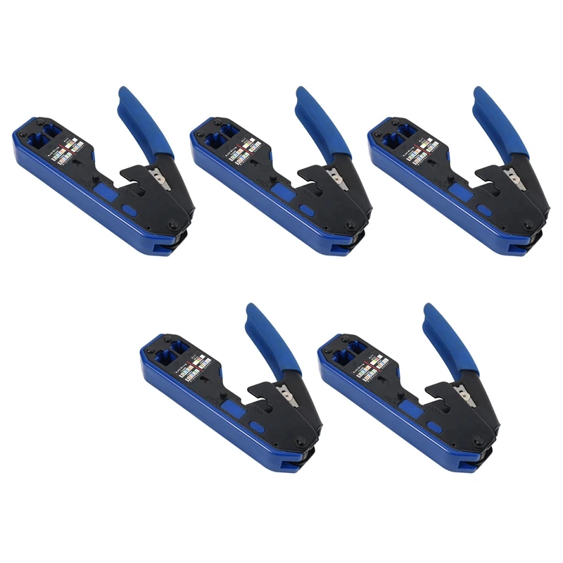 

New 5X RJ45 Tool Network Crimper Rj45 Crimping Tool Stripper Cutter For Rj45 Cat6 Cat5e Cat5 Rj11 Rj12 Connector