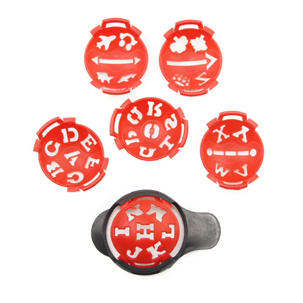 

7pcs/set Hollow Golf Ball Line Liner Marker Set Multi-Template Drawing Alignment Marks Sign Tool Scriber Golf Training Aids 2021