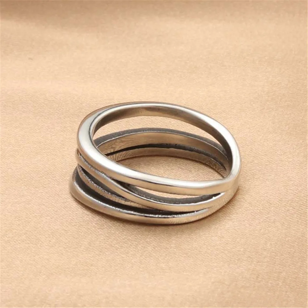 

Men's Vintage Titanium Steel Simple Coil Ring Jewelry Gift Size 7-13