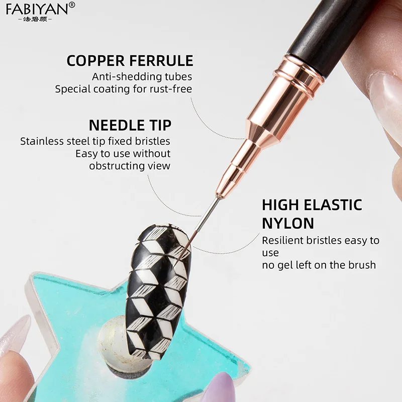 Кисть для дизайна ногтей кисть лайнера полосатая рисования акриловый УФ-гель