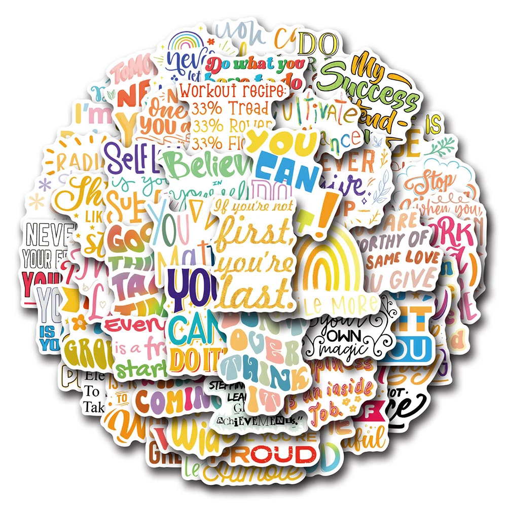 Милые Мультяшные вдохновляющие Стикеры для письма наклейки сделай сам ноутбука