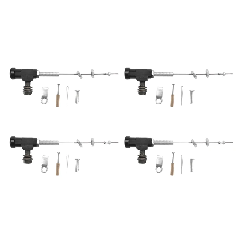 

4X Motorcycle Hydraulic Clutch Master Cylinder Rod Brake Pump M10X1.25mm Aluminum Black