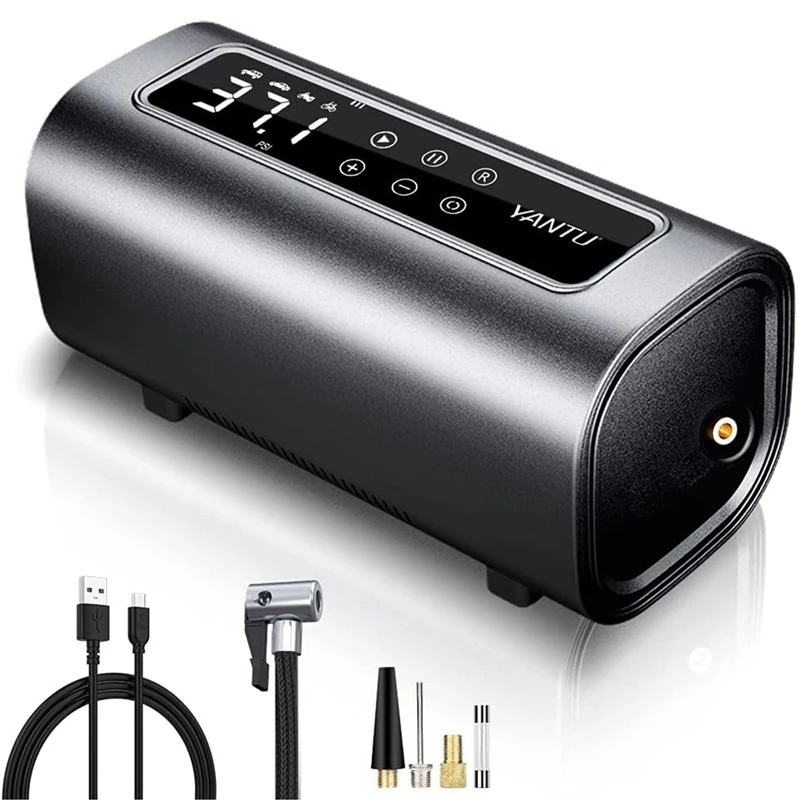 

YANTU Car Air Compressor Pump, Tire Inflator Portable Heavy Double Cylinders,With Digital Gauge 150Psi Auto Shut-Off