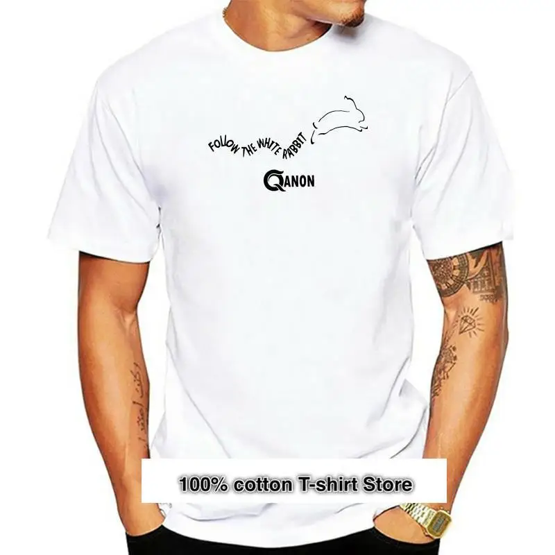 

Camiseta QANON для мужчин и женщин, camisa de conejo blanco, thegreatwake