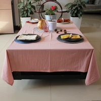 japanese style table cloth cover pure cotton rectangular hemmed edge tablecloth for dining table mat wedding easter decoration