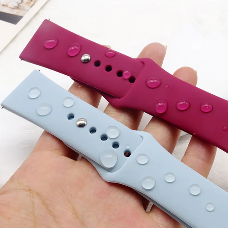 

20mm 22mm watch band For Samsung Galaxy watch 5/5 pro/4/3/Classic/Active 2/Gear S3 Silicone bracelet Huawei GT 2/2e/3 pro strap