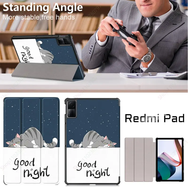 

Чехол-книжка для Xiaomi Redmi Pad, 10,6 дюйма, магнитный, противоударный