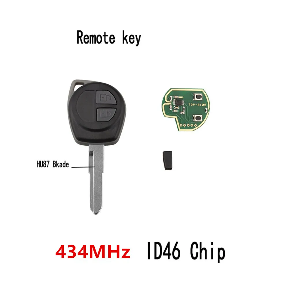 

Автомобильный Дистанционный ключ подходит для SUZUKI SWIFT SX4 ALTO VITARA IGNIS JIMNY Splash 434 МГц ID46 чип