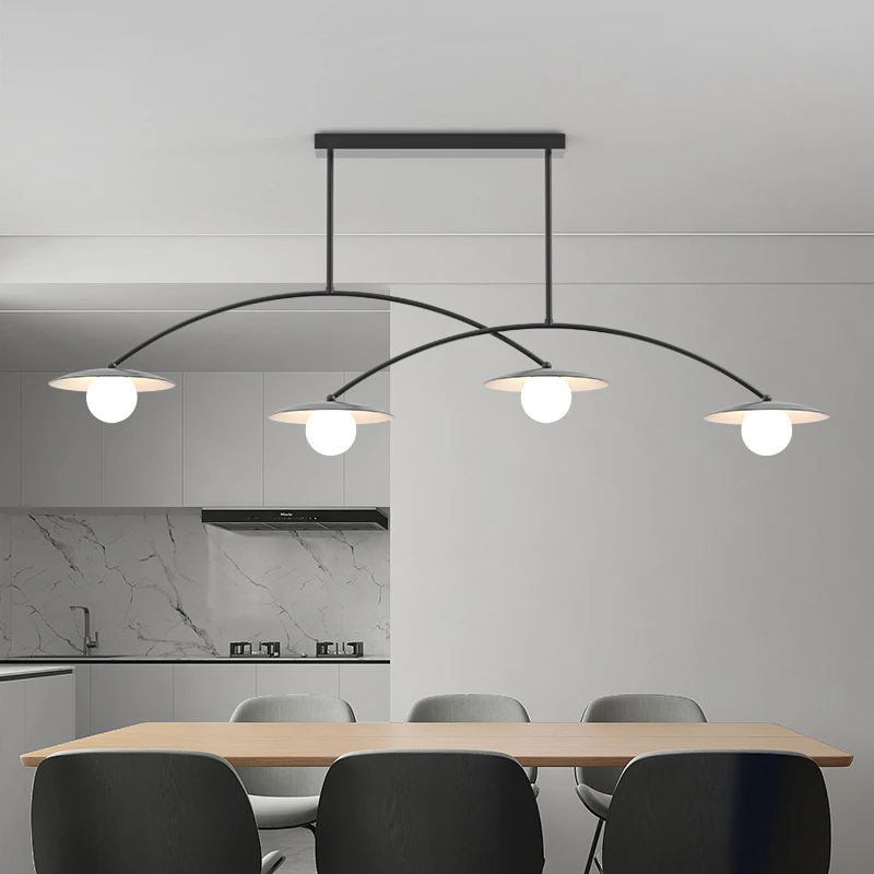 

2022 подвесной светильник для обеденного стола в скандинавском минималистическом стиле креативный простой однослойный длинный полосатый светильник для ресторана