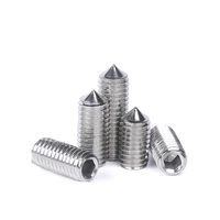 10pcslot hex hexagon socket set screw cone point grub screw m2 m2 5 m3 m4 m5 m6 m8 m10 m12 304 stainless steel