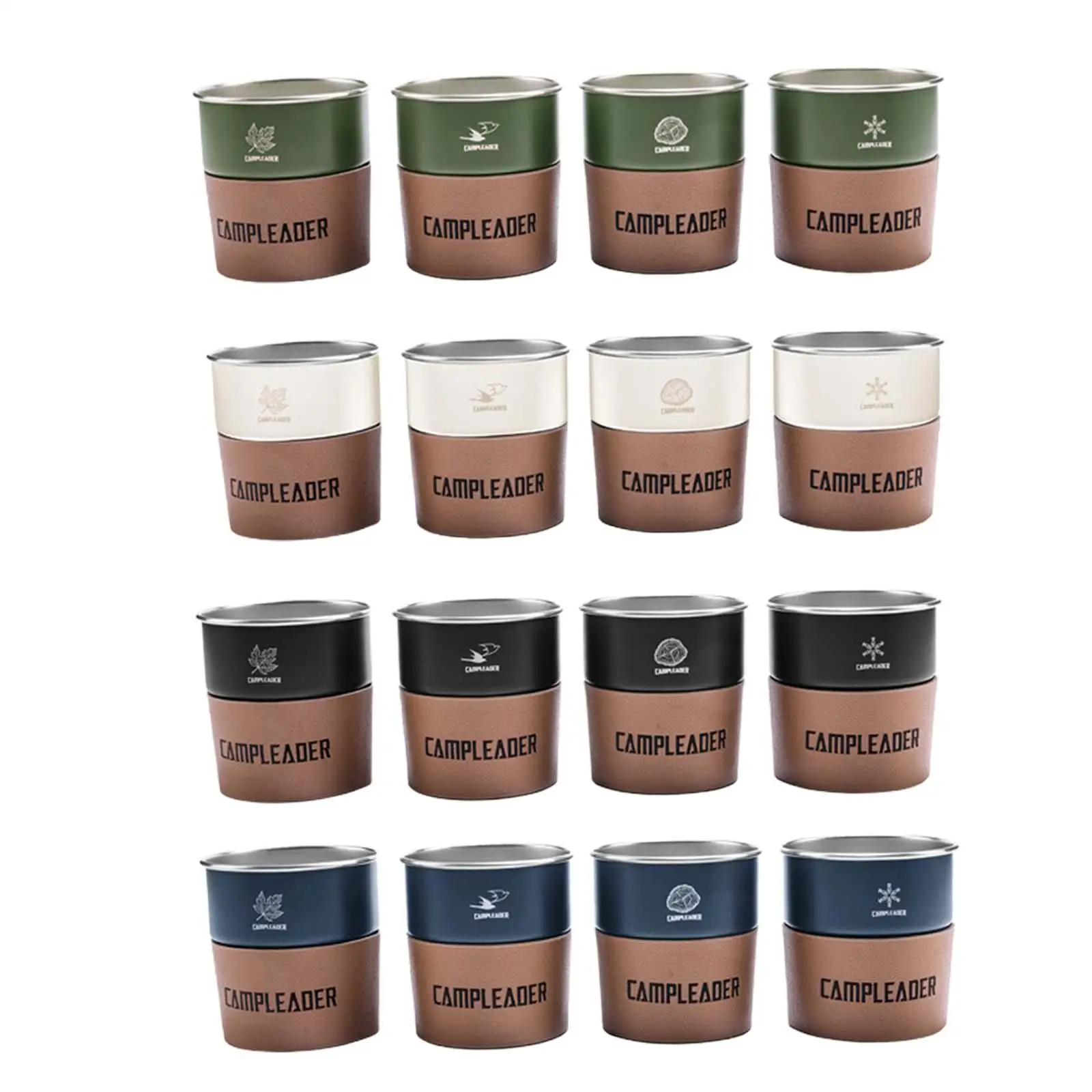 

4 Pack Stainless Steel Cups with Sleeve Drinking Glasses 10oz Shatterproof