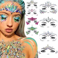 3d crystal tattoo sticker drill stickers eyes sticker party face stickers face decoration diamond masquerade temporary tattoo