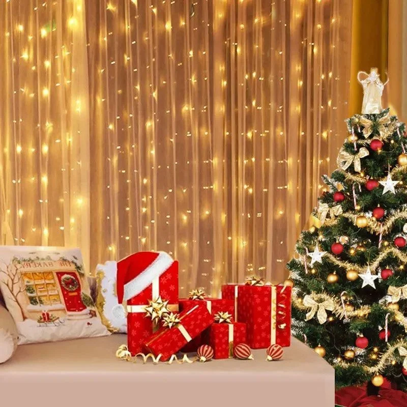 

3M USB Curtain LED String Lights Fairy String Bedroom Outdoor Lamp New Year Christmas Holiday Wedding Party Light Decoration