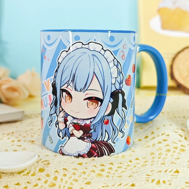 Фото Аниме BanG Dream! Sakiko Togawa Ave Mujica Wakaba Mutsumi милая мультяшная кружка, керамическая чашка для воды с крышкой-ложкой, подарок для косплея №1