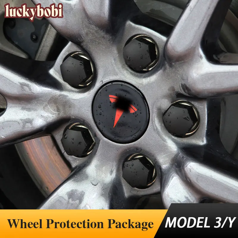 

4pcs For Tesla Model 3 Y 201 Logo ABS Wheel Center Caps Nut Cover Wheel Hub Rim Cover Badge