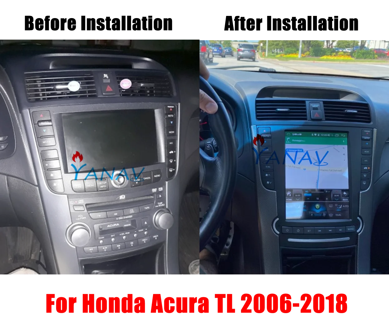 

Автомобильный радиоприемник Android10, GPS-навигация, головное устройство для Honda Acura TL 2005-2008, автомобильный стереоприемник 2 Din, мультимедийный DVD-...
