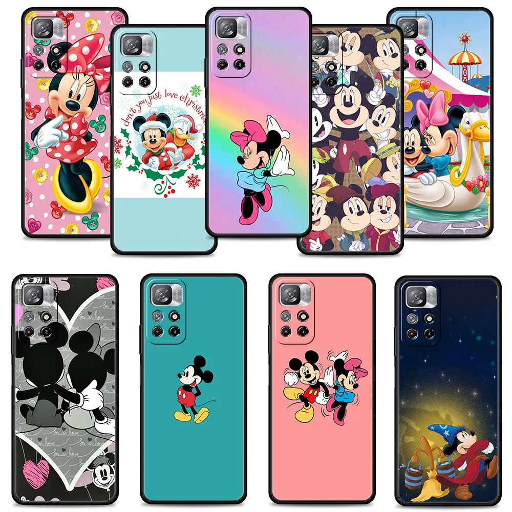

Disney Cartoon Cute Minnie Mouse Phone Case For Redmi Note 11 11S 11T 10 9 8 8T 9T 9S Pro 9C 9A 10C K40 K40S K50 Soft Cover