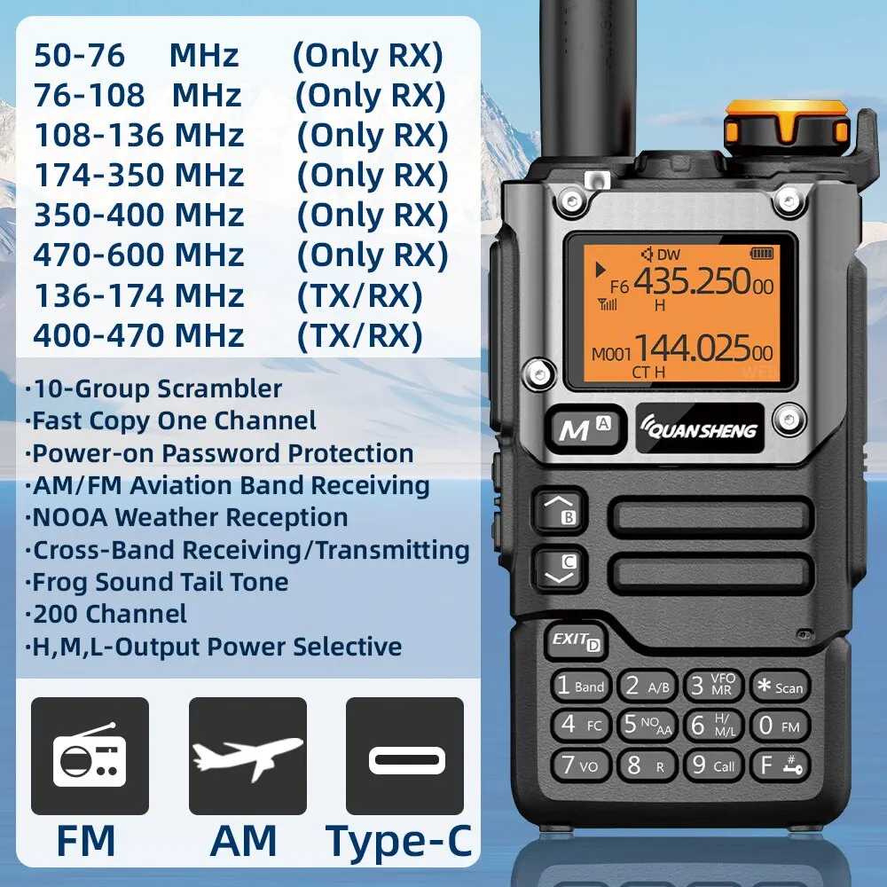 

Quansheng UV K5 (8) Walkie Talkie Portable Am Fm Two Way Radio Commutator Station Amateur Ham Wireless Set Long Range Receiver 1