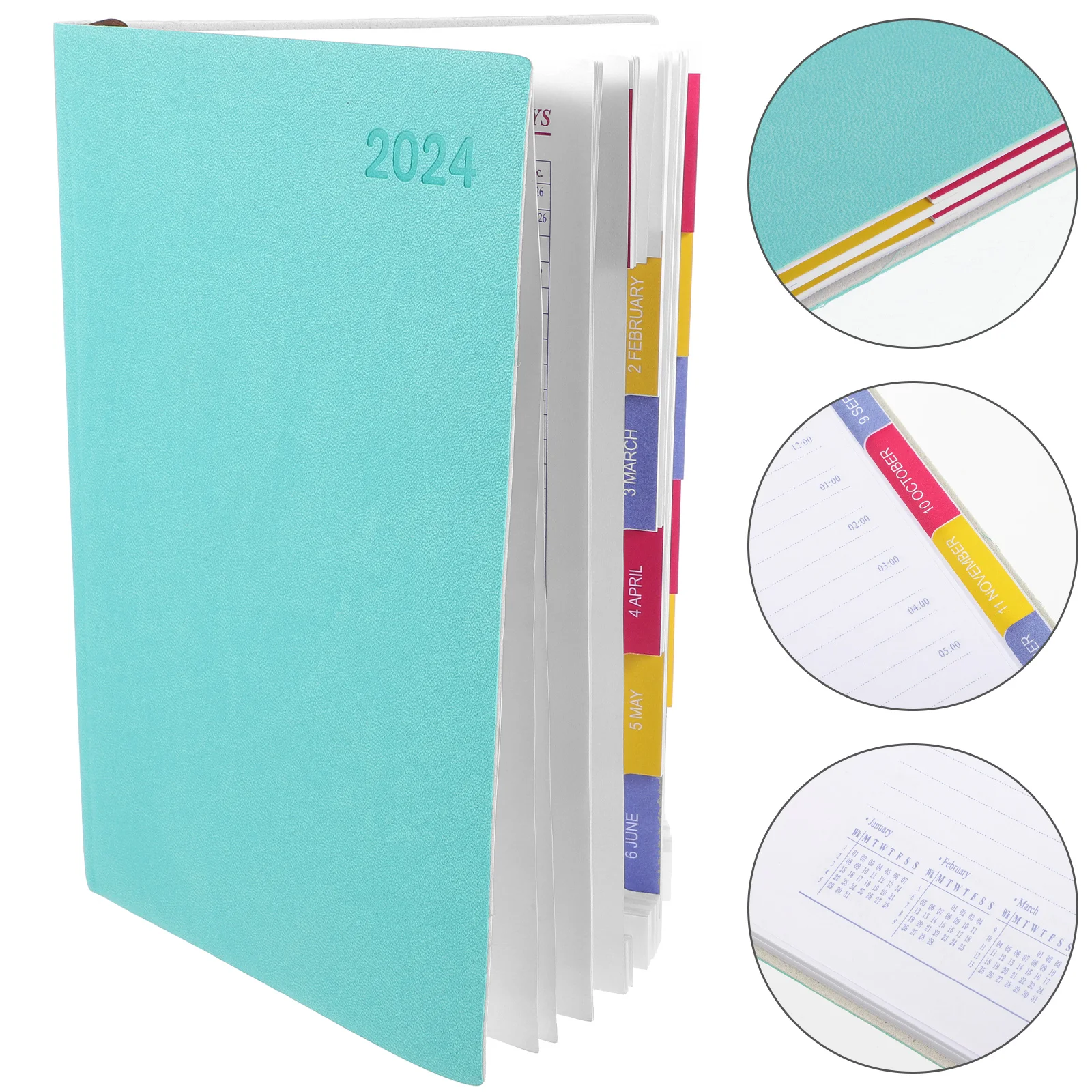 

2024 Agenda Book Weekly Monthly Planner Daily Undated Delicate Notebook Journal Notepad Work 2023/24
