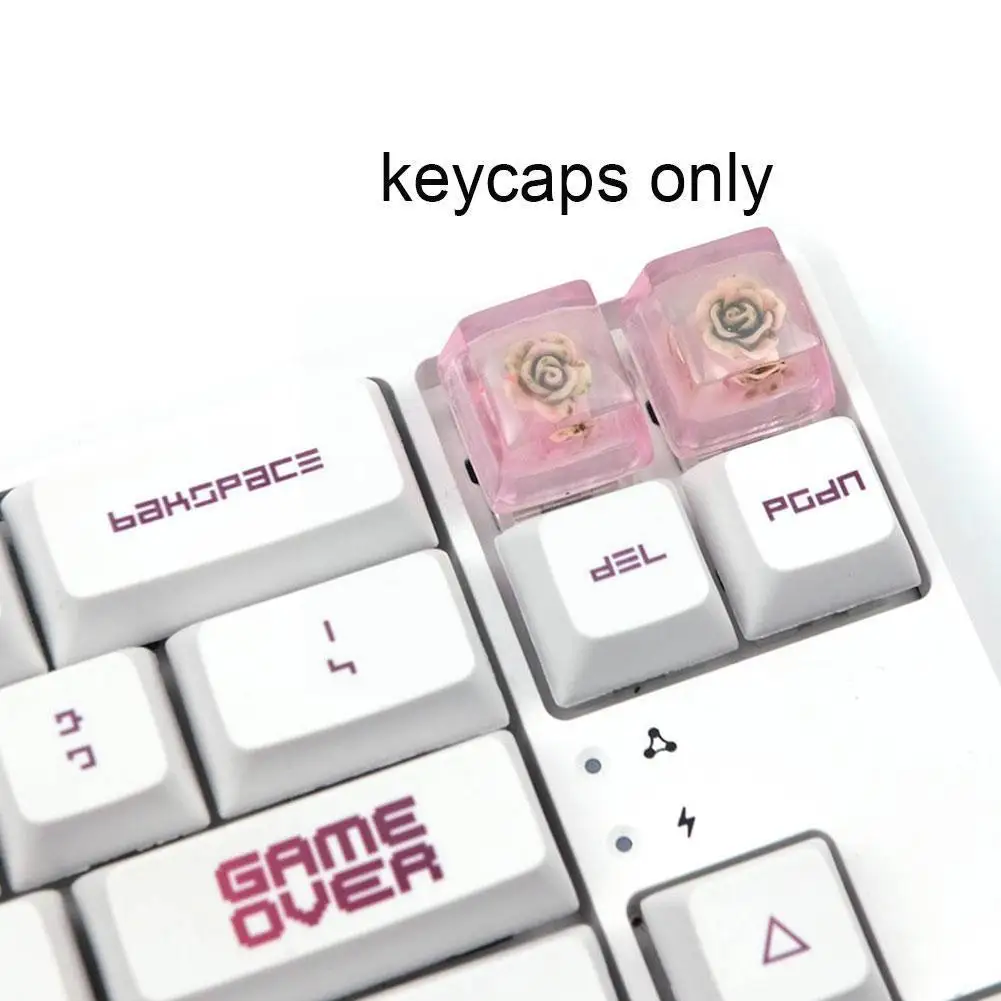 

Resin Keycaps Universal Mechanical Rose Shell Keyboard Accessories Keyboard Computer Decoration Cover Cap External I5L3