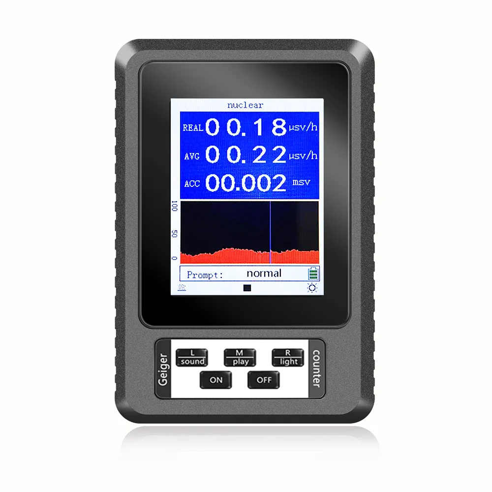 Portable Geiger Counter Sensor Nuclear Radiation Dosimeter X-rays γ-rays β-rays Detecting Hand Tool Radiation Detector Tester