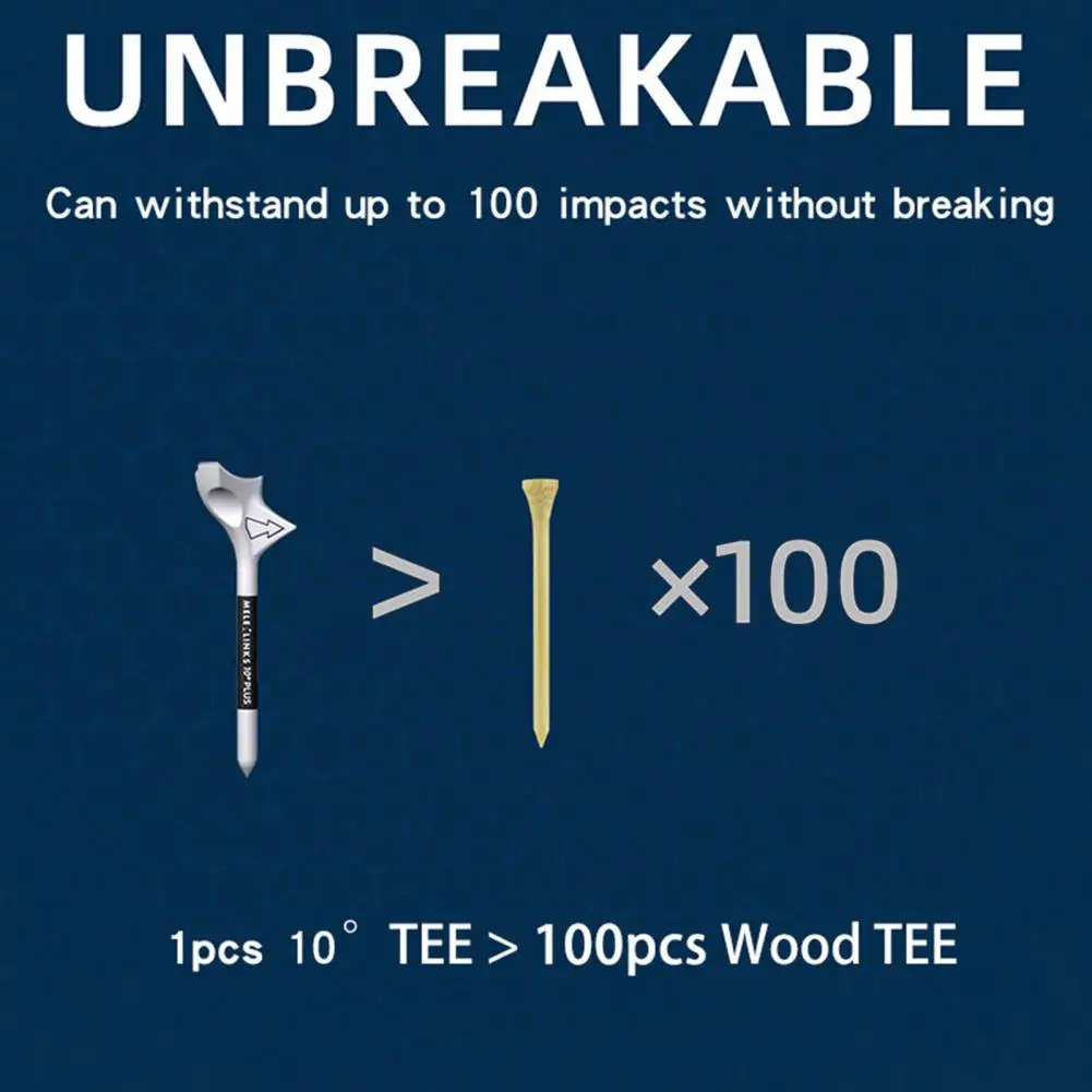 

Easy Installation Golf Tees Plastic Golf Tees Premium Unbreakable Golf Tees High Stability Low Friction for Distance for Long