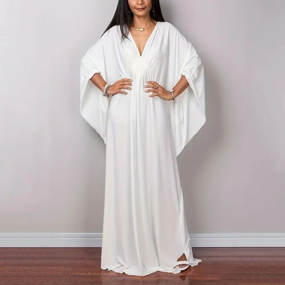 Женские пляжные кафтаны однотонные накидки ручной вязки для купальников