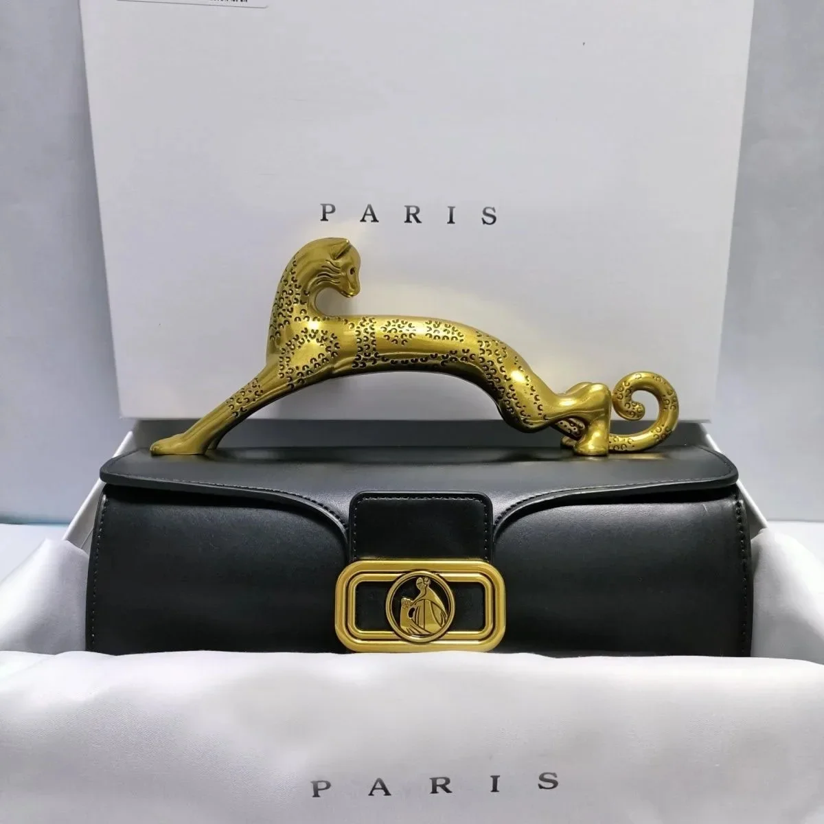 

2023 Luxury Brand Women's Leopard Pattern Bag High Quality Metal Handle Shoulder Bag Elegant Carrying Case Handbag