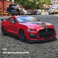 maisto 118 hot 2020 ford mustang shelby cobra gt500 alloy car model simulation decoration collection gift toy die casting model