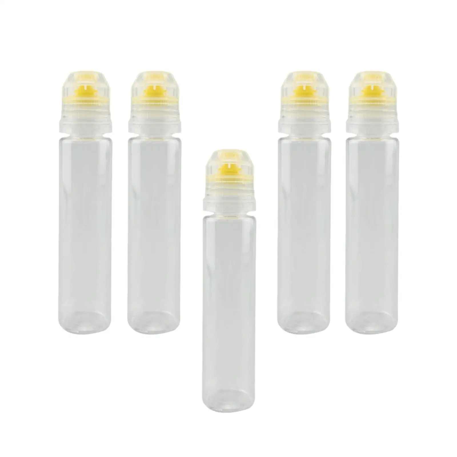 

5 Pieces Squeeze Bottles Restaurant Syrup Dispenser Tool Condiment Container