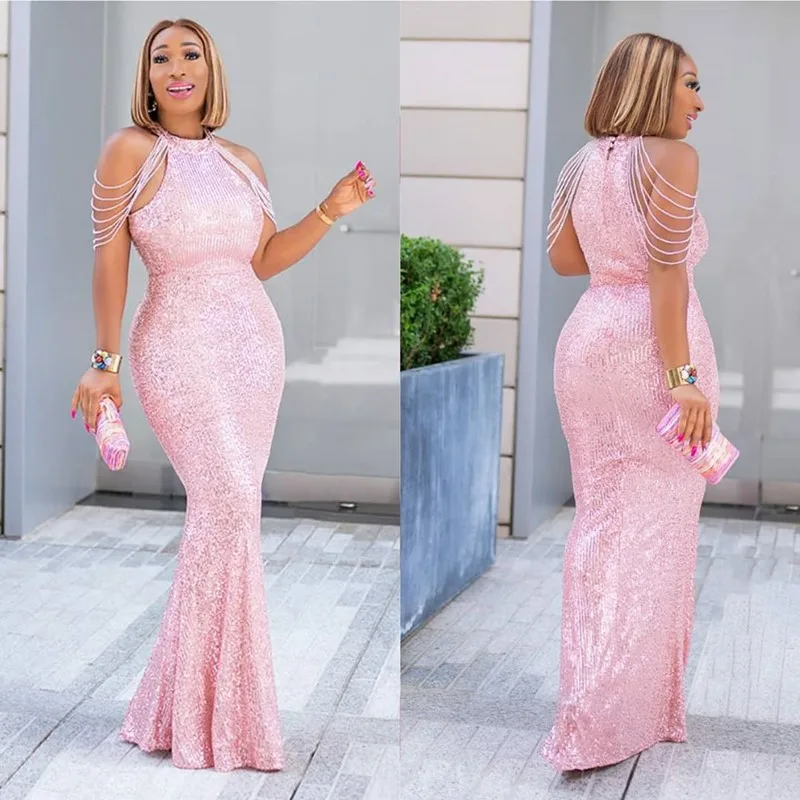 

MD Party Evening Dresses Women African Sequin Mermaid Bodycon Sexy Dress Ankara Dashiki Long Robe Outfits Vetement Femme 2022